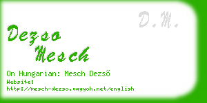dezso mesch business card
